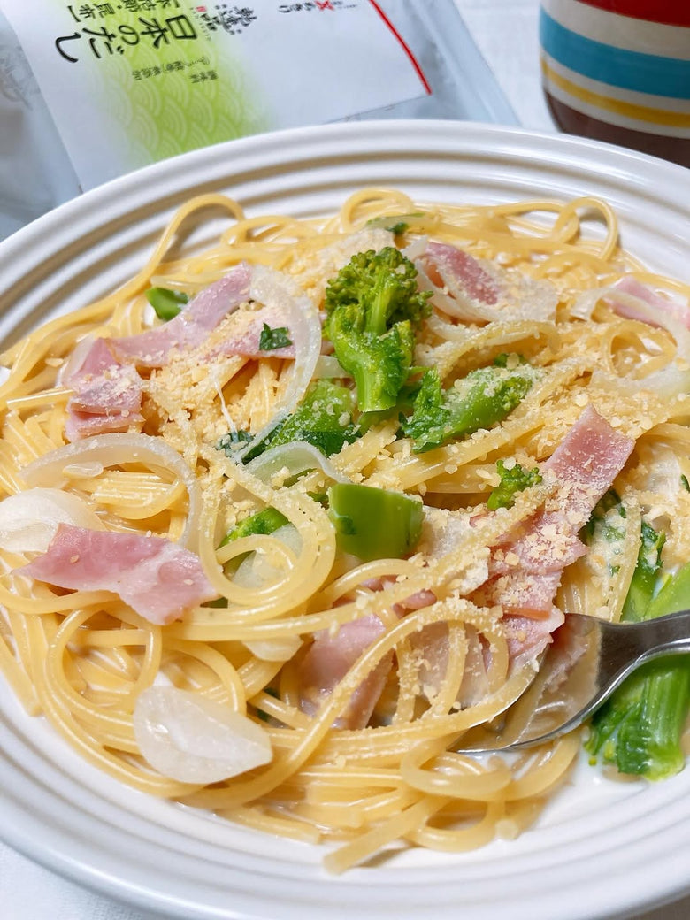 出汁香る♪菜の花のミルクパスタ | レシピ