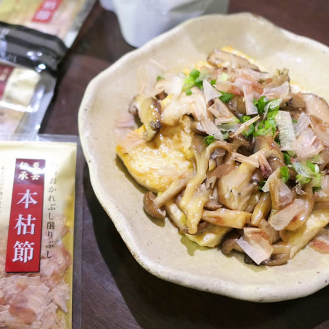 焼き豆腐のきのこあんかけとおみそ汁